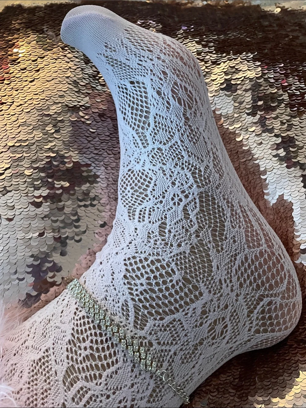 Pink Lace Socks- Well Worn